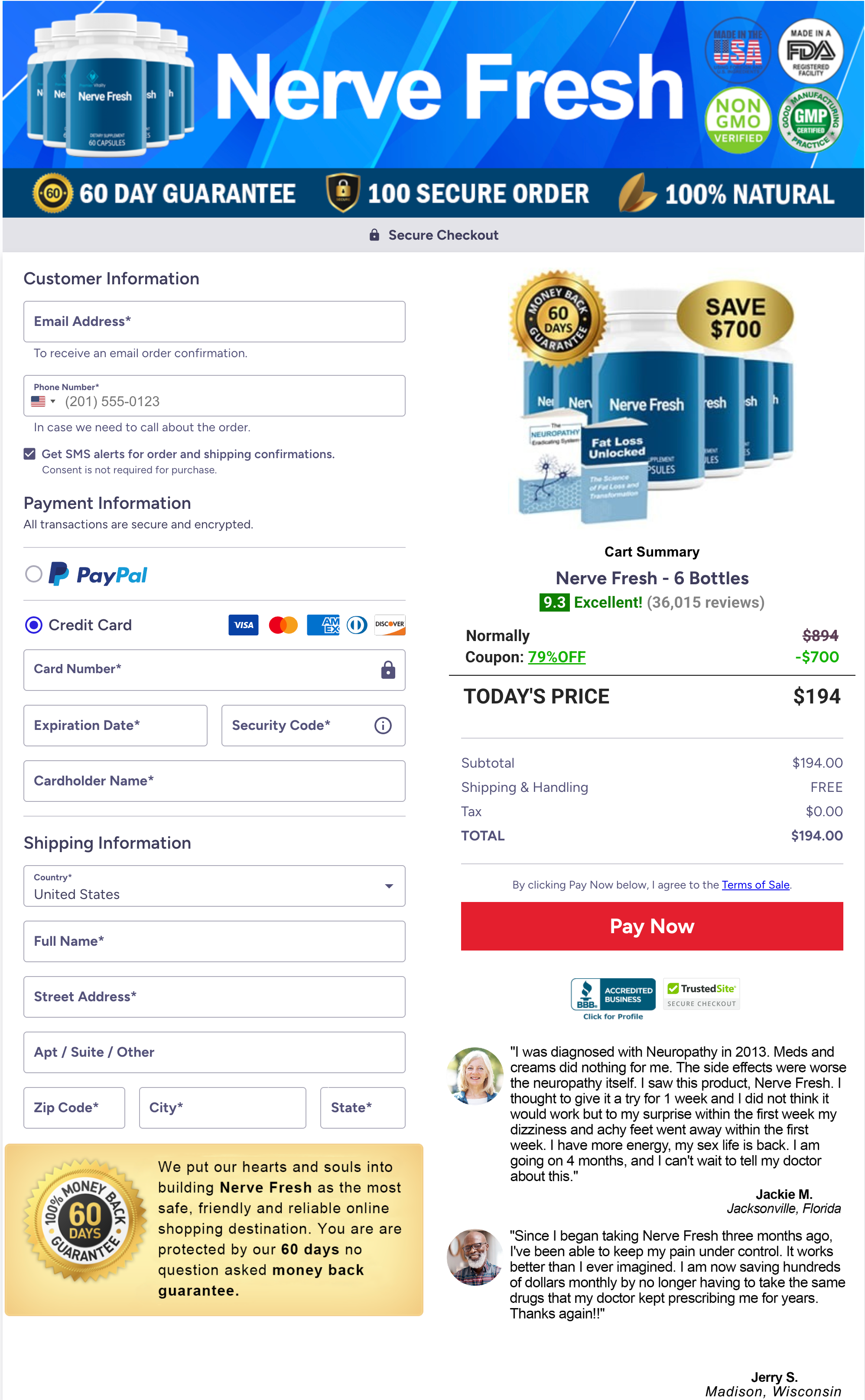 Nerve-Fresh-order-page